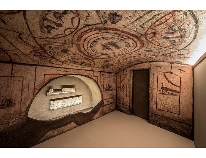 Ricostruzione delle catacombe di Vigna Randanini